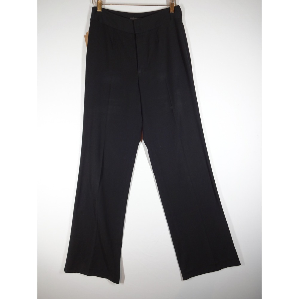 Banana Republic Wide Leg Trousers Womens 6 Black Stretch Career Professional